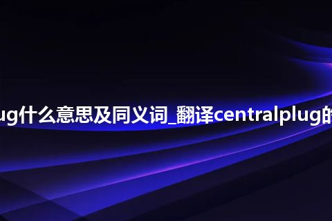 centralplug什么意思及同义词_翻译centralplug的意思_用法