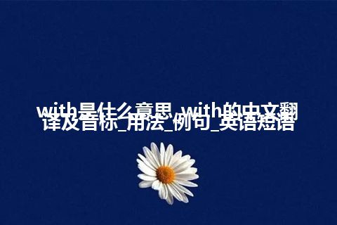 with是什么意思_with的中文翻译及音标_用法_例句_英语短语