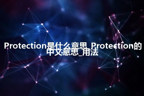 Protection是什么意思_Protection的中文意思_用法