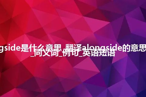 alongside是什么意思_翻译alongside的意思_用法_同义词_例句_英语短语