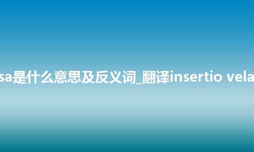 insertio velamentosa是什么意思及反义词_翻译insertio velamentosa的意思_用法