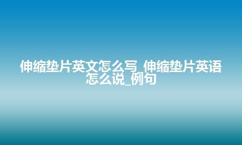 伸缩垫片英文怎么写_伸缩垫片英语怎么说_例句