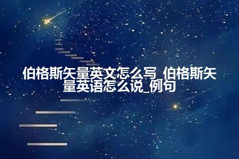 伯格斯矢量英文怎么写_伯格斯矢量英语怎么说_例句