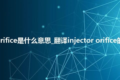 injector orifice是什么意思_翻译injector orifice的意思_用法