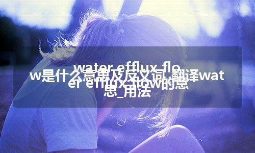 water efflux flow是什么意思及反义词_翻译water efflux flow的意思_用法