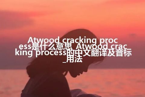 Atwood cracking process是什么意思_Atwood cracking process的中文翻译及音标_用法