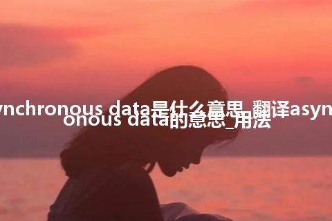 asynchronous data是什么意思_翻译asynchronous data的意思_用法