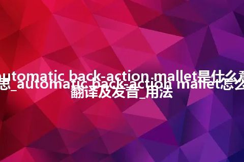 automatic back-action mallet是什么意思_automatic back-action mallet怎么翻译及发音_用法