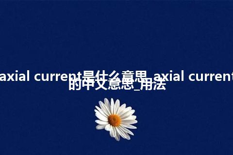 axial current是什么意思_axial current的中文意思_用法