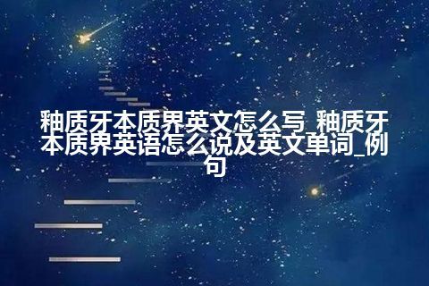 釉质牙本质界英文怎么写_釉质牙本质界英语怎么说及英文单词_例句