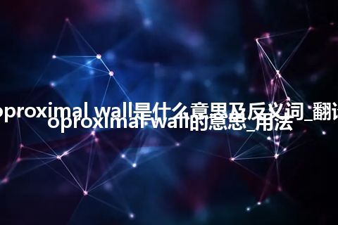 axioproximal wall是什么意思及反义词_翻译axioproximal wall的意思_用法