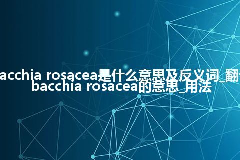 bacchia rosacea是什么意思及反义词_翻译bacchia rosacea的意思_用法