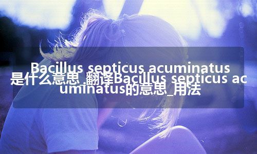 Bacillus septicus acuminatus是什么意思_翻译Bacillus septicus acuminatus的意思_用法