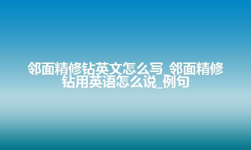 邻面精修钻英文怎么写_邻面精修钻用英语怎么说_例句