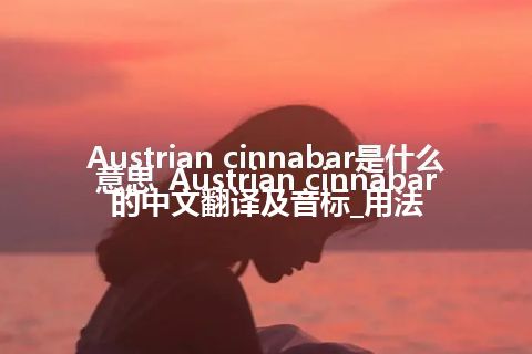 Austrian cinnabar是什么意思_Austrian cinnabar的中文翻译及音标_用法