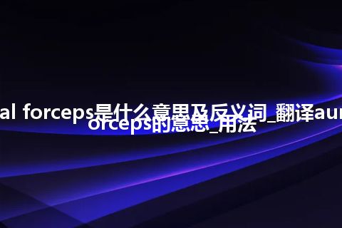 aural forceps是什么意思及反义词_翻译aural forceps的意思_用法