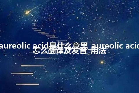 aureolic acid是什么意思_aureolic acid怎么翻译及发音_用法