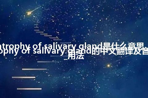 atrophy of salivary gland是什么意思_atrophy of salivary gland的中文翻译及音标_用法