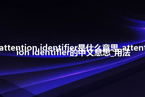 attention identifier是什么意思_attention identifier的中文意思_用法