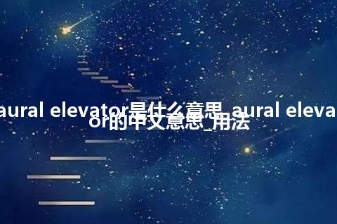 aural elevator是什么意思_aural elevator的中文意思_用法