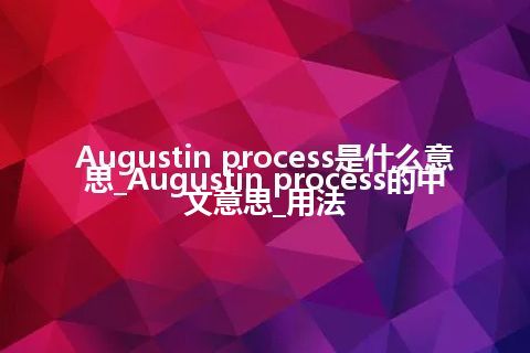 Augustin process是什么意思_Augustin process的中文意思_用法