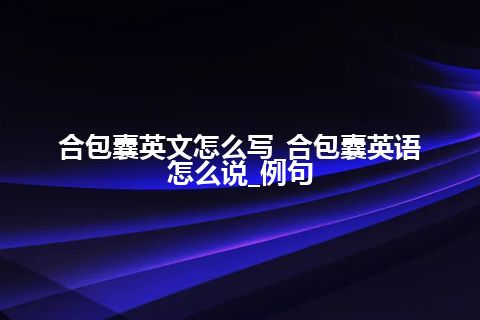 合包囊英文怎么写_合包囊英语怎么说_例句