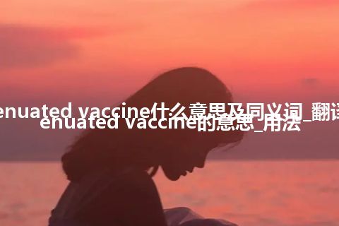 attenuated vaccine什么意思及同义词_翻译attenuated vaccine的意思_用法