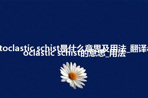 autoclastic schist是什么意思及用法_翻译autoclastic schist的意思_用法