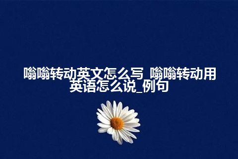 嗡嗡转动英文怎么写_嗡嗡转动用英语怎么说_例句