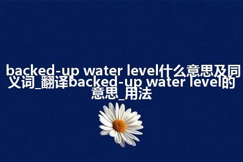 backed-up water level什么意思及同义词_翻译backed-up water level的意思_用法