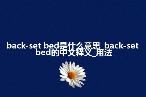 back-set bed是什么意思_back-set bed的中文释义_用法