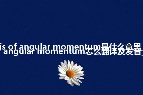 axis of angular momentum是什么意思_axis of angular momentum怎么翻译及发音_用法