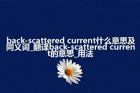 back-scattered current什么意思及同义词_翻译back-scattered current的意思_用法