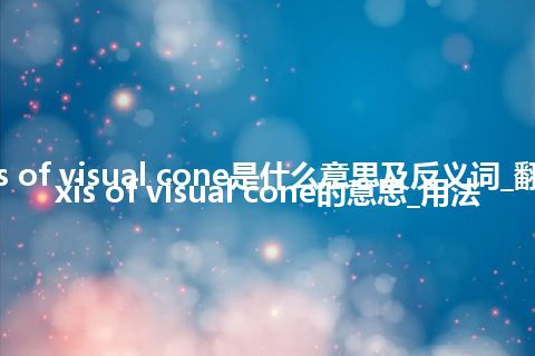 axis of visual cone是什么意思及反义词_翻译axis of visual cone的意思_用法