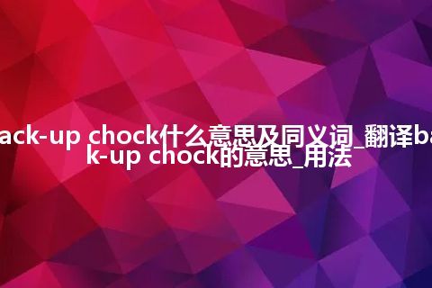 back-up chock什么意思及同义词_翻译back-up chock的意思_用法