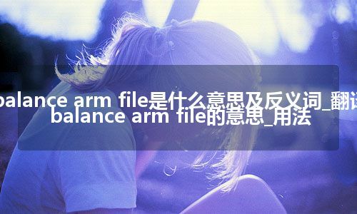 balance arm file是什么意思及反义词_翻译balance arm file的意思_用法