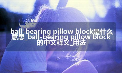 ball-bearing pillow block是什么意思_ball-bearing pillow block的中文释义_用法