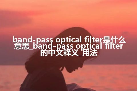 band-pass optical filter是什么意思_band-pass optical filter的中文释义_用法