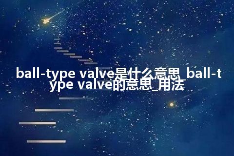 ball-type valve是什么意思_ball-type valve的意思_用法