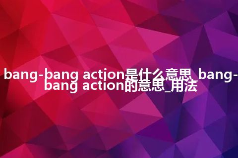 bang-bang action是什么意思_bang-bang action的意思_用法