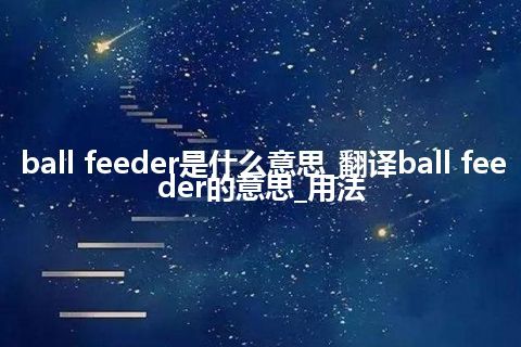 ball feeder是什么意思_翻译ball feeder的意思_用法