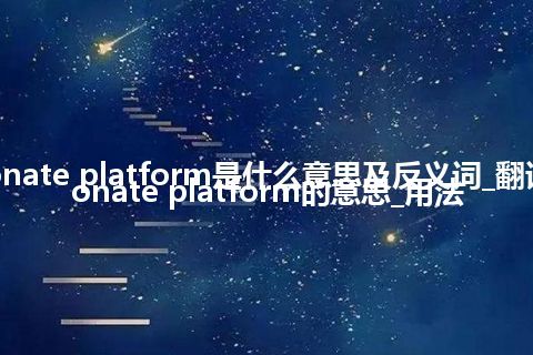 carbonate platform是什么意思及反义词_翻译carbonate platform的意思_用法