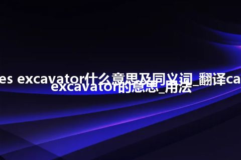 caries excavator什么意思及同义词_翻译caries excavator的意思_用法