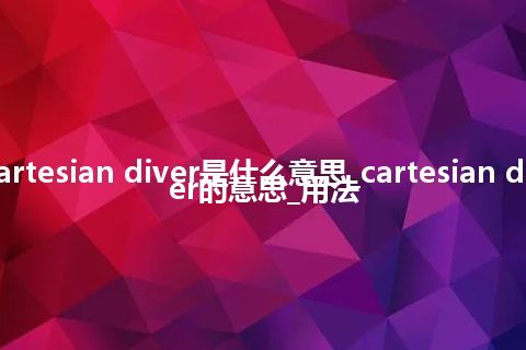 cartesian diver是什么意思_cartesian diver的意思_用法