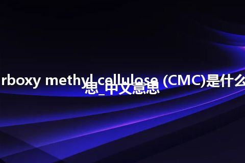 carboxy methyl cellulose (CMC)是什么意思_中文意思