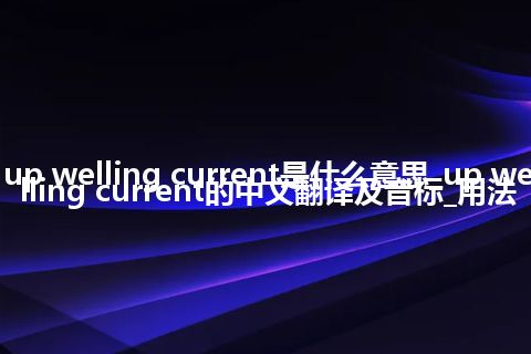 up welling current是什么意思_up welling current的中文翻译及音标_用法