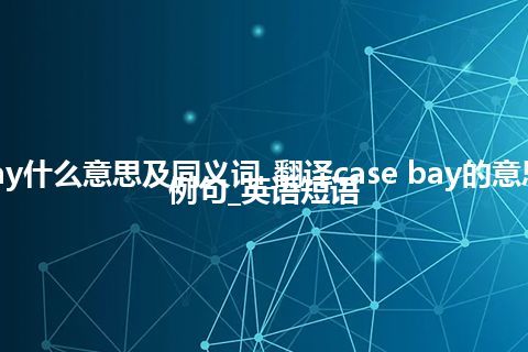 case bay什么意思及同义词_翻译case bay的意思_用法_例句_英语短语