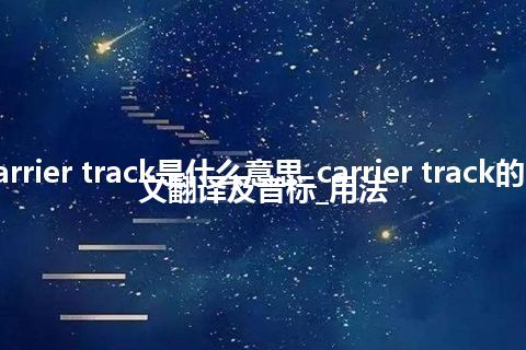 carrier track是什么意思_carrier track的中文翻译及音标_用法