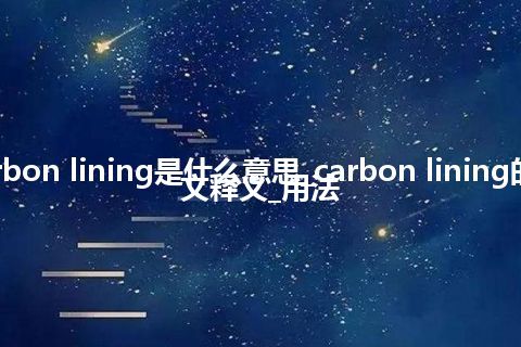 carbon lining是什么意思_carbon lining的中文释义_用法