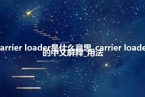 carrier loader是什么意思_carrier loader的中文解释_用法